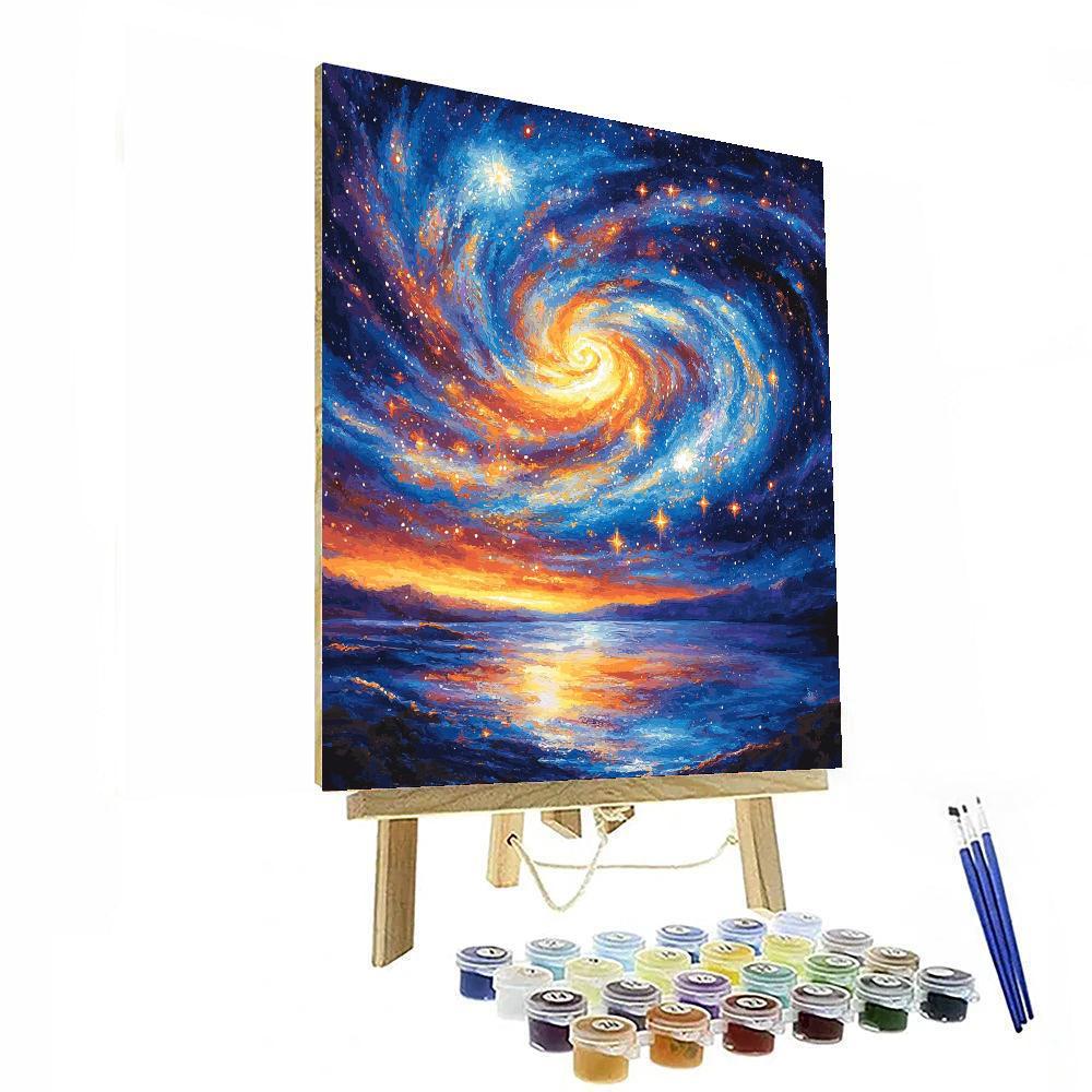 Vincent Van Gogh Inspired Majestic Cosmic Voyage  Paint By Numbers