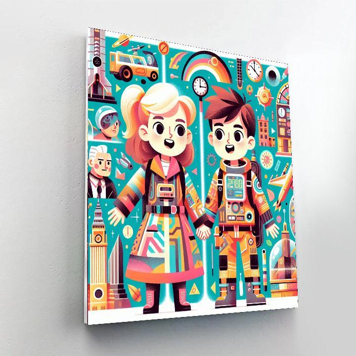 Great Adventure With Time Travellers Paint By Color