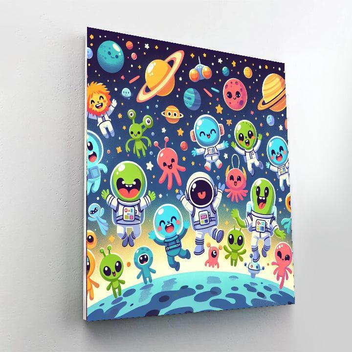 Whimsical Space Explorers Painting By Numbers Kit