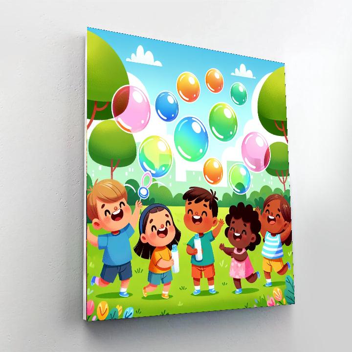 Bubble Blast Park Paint By Numbers Art