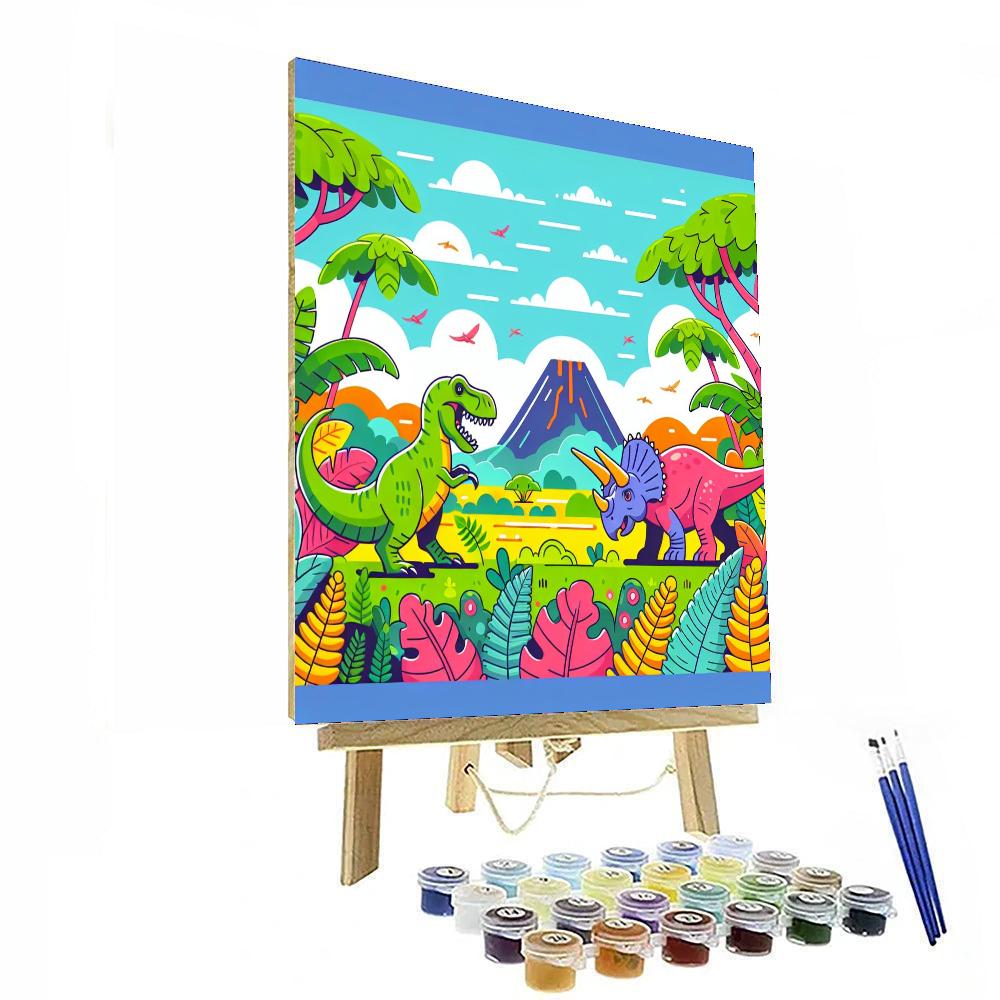 Jurassic Jungle Exploration DIY Paint By Numbers