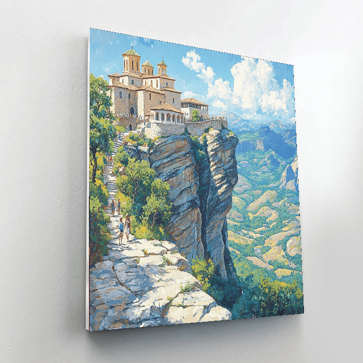 Greece's Meteora Monasteries DIY Paint By Numbers