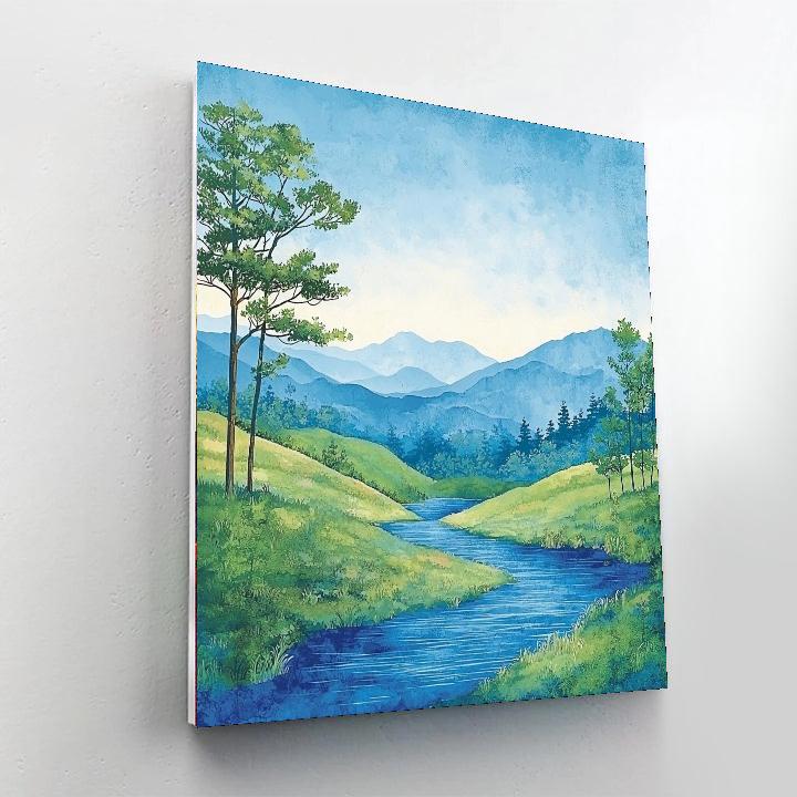 Utagawa Hiroshige Inspired Whispers Of Wind And Water  Number Painting