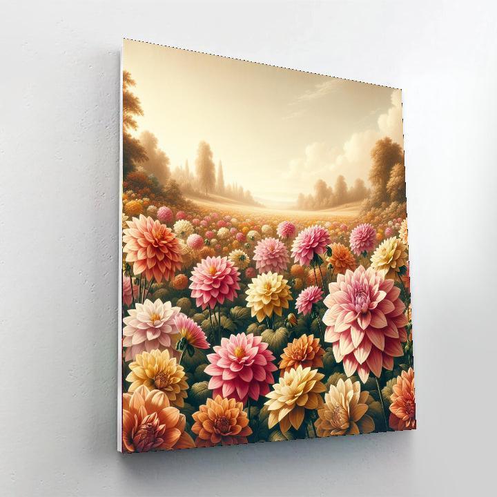 Dreamy Dahlia Bloom Paint By Numbers Art