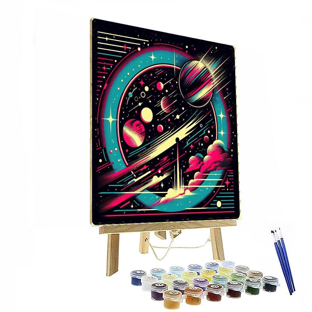 Retro Galactic Adventure Paint By Color