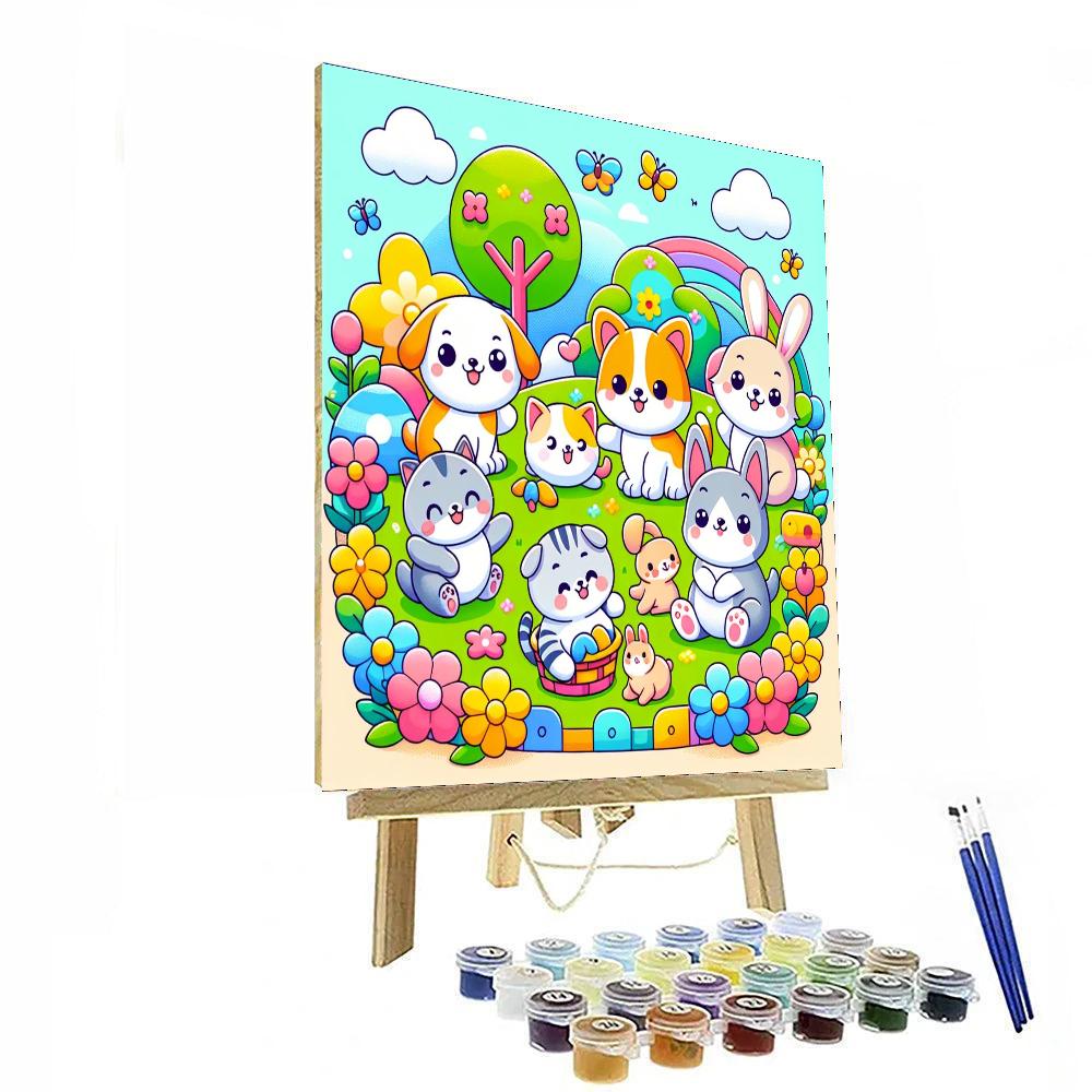 Animal Antics Painting Number Kit