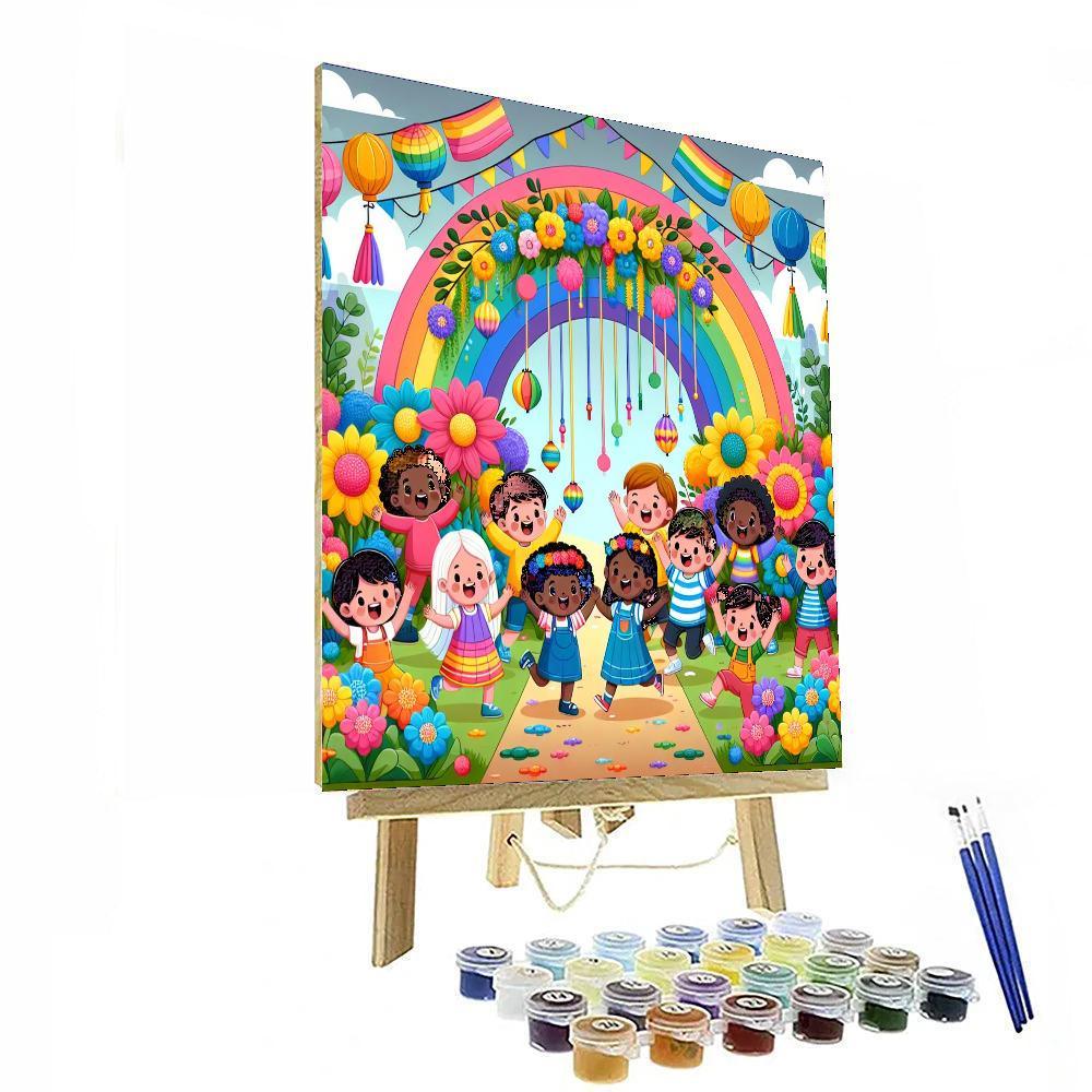 Rainbow Garden Fiesta Painting By Numbers Kit