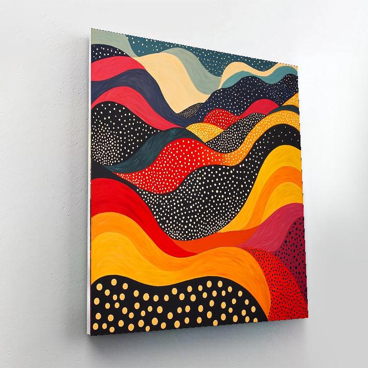 Yayoi Kusama Inspired Dancing Waves Of Color  DIY Paint By Numbers