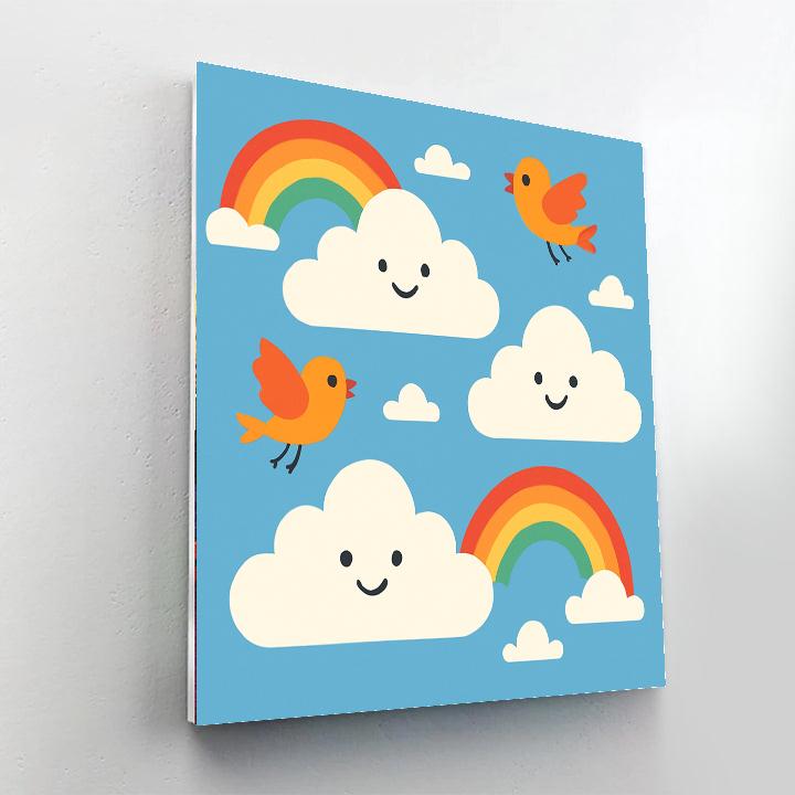 Colorful Adventure In The Clouds Paint By Numbers Kits