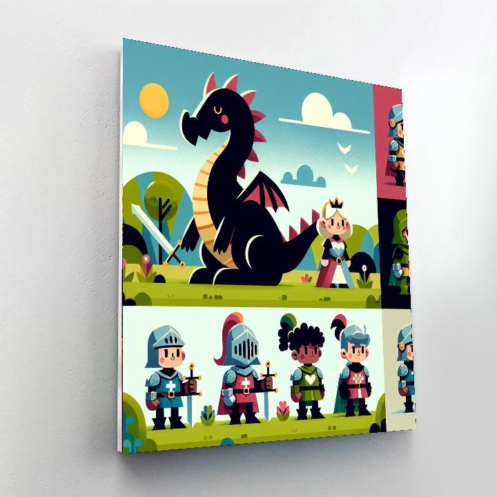 Medieval Dragon Legends Paint By Number