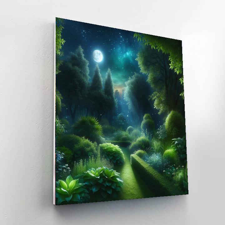 Midnight Garden Glow Number Painting