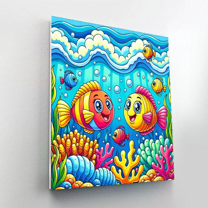 Bubbly Fish Fiesta Paint By Numbers