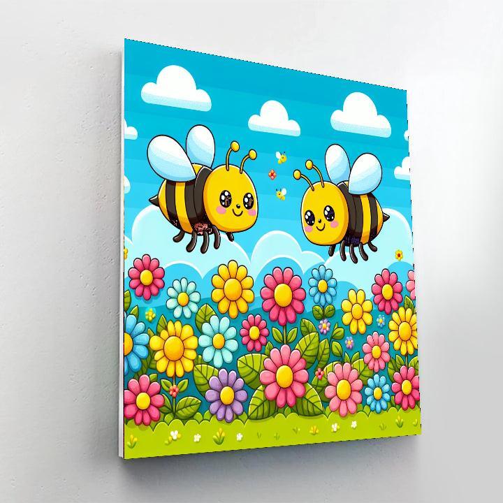 Buzzy Bees In The Meadow Paint By Number