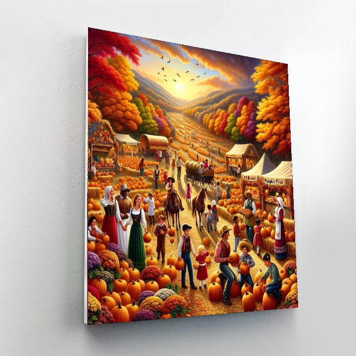 Upstate New York Great Pumpkin Farm Paint By Color