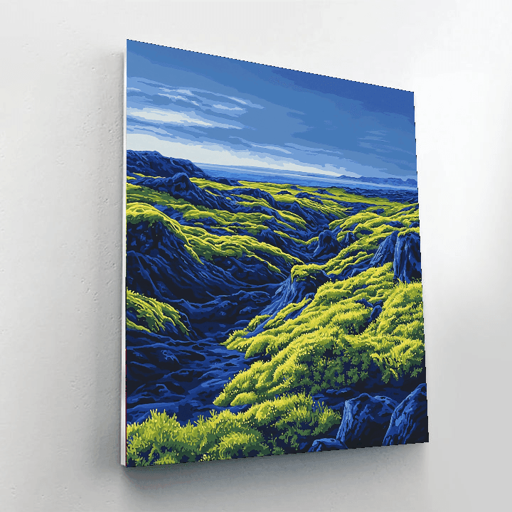 Icelandic Lava Fields - Iceland Painting By Numbers Kit
