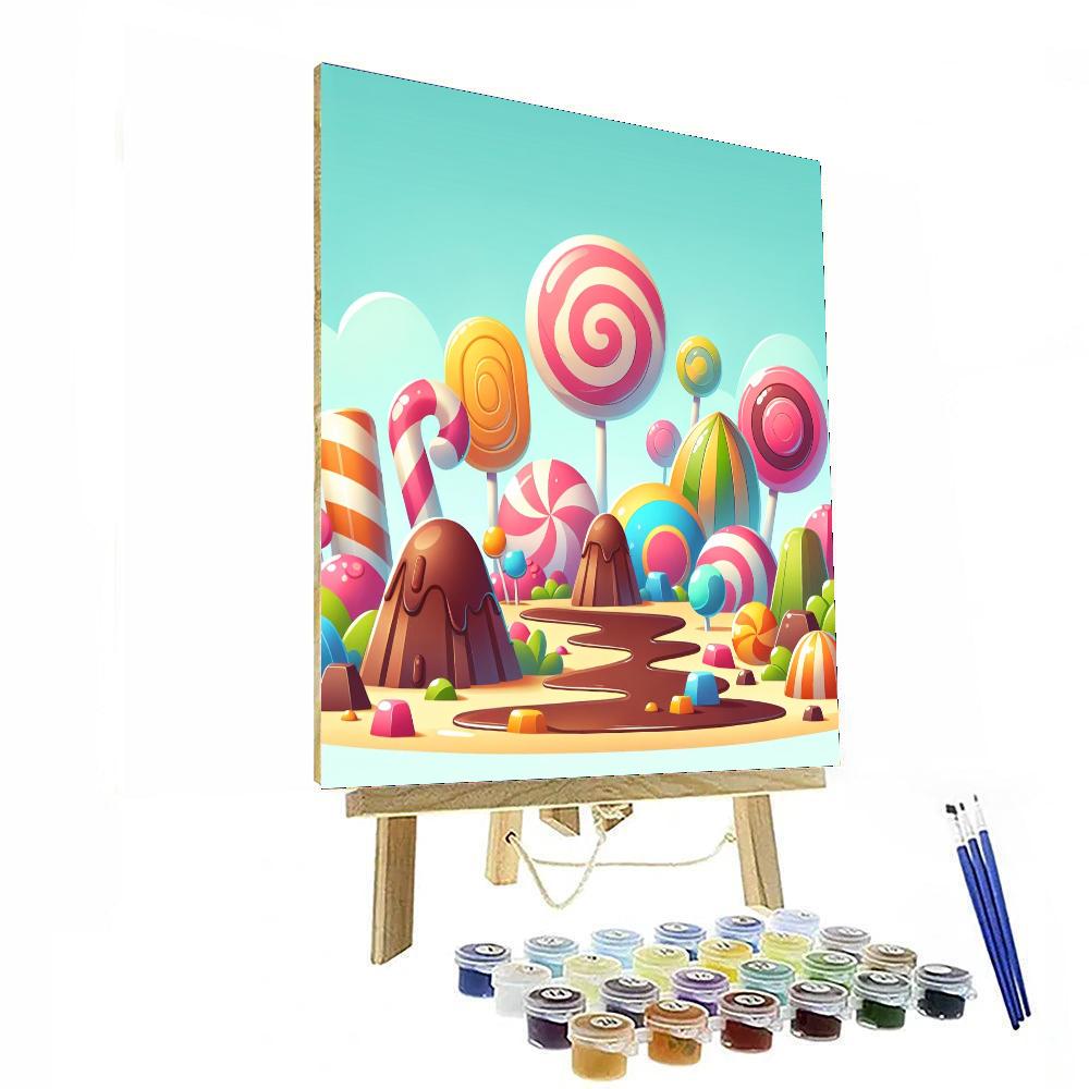 Playful Candy Land Paint By Numbers Art
