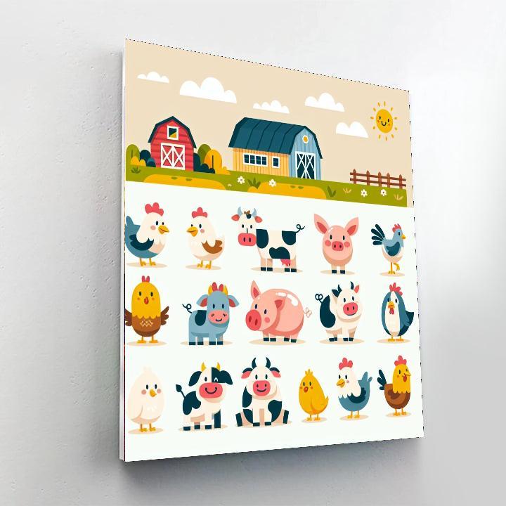 Farm Adventure Paint By Numbers Art