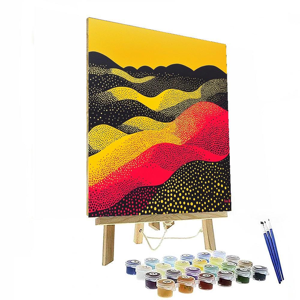 Yayoi Kusama Inspired Rhythmic Dreamscape  DIY Paint By Numbers