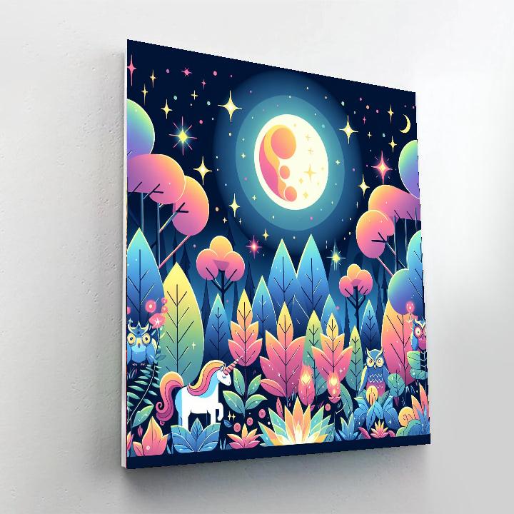 Mystical Moonlight Forest Paint By Numbers