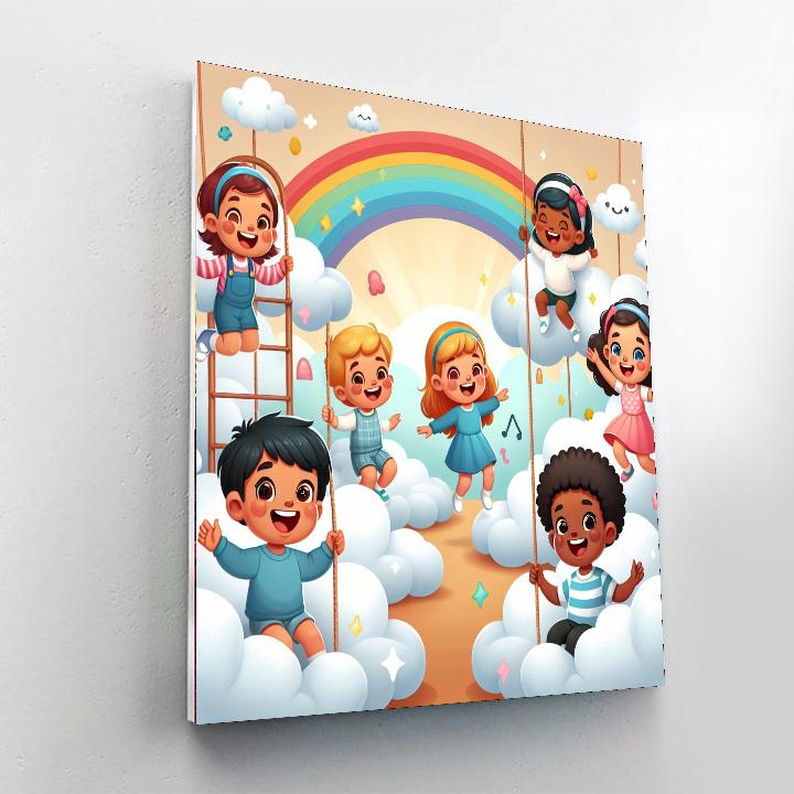 Puffy Cloud Playground Paint By Number