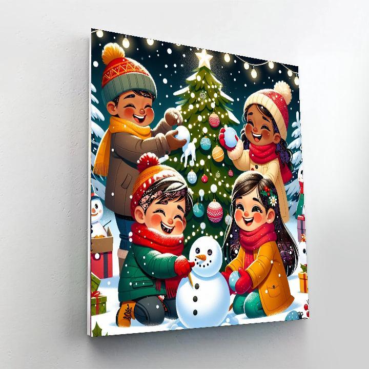 Magical Christmas Wonderland Number Painting