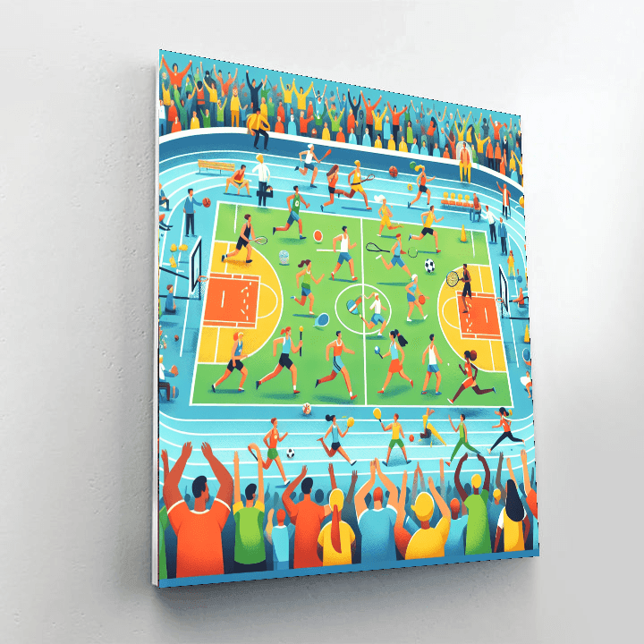 Energetic Sports Arena Paint By Numbers Kits
