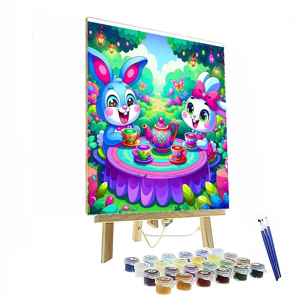 Wonderland Tea Party With Characters Painting By Numbers Kit