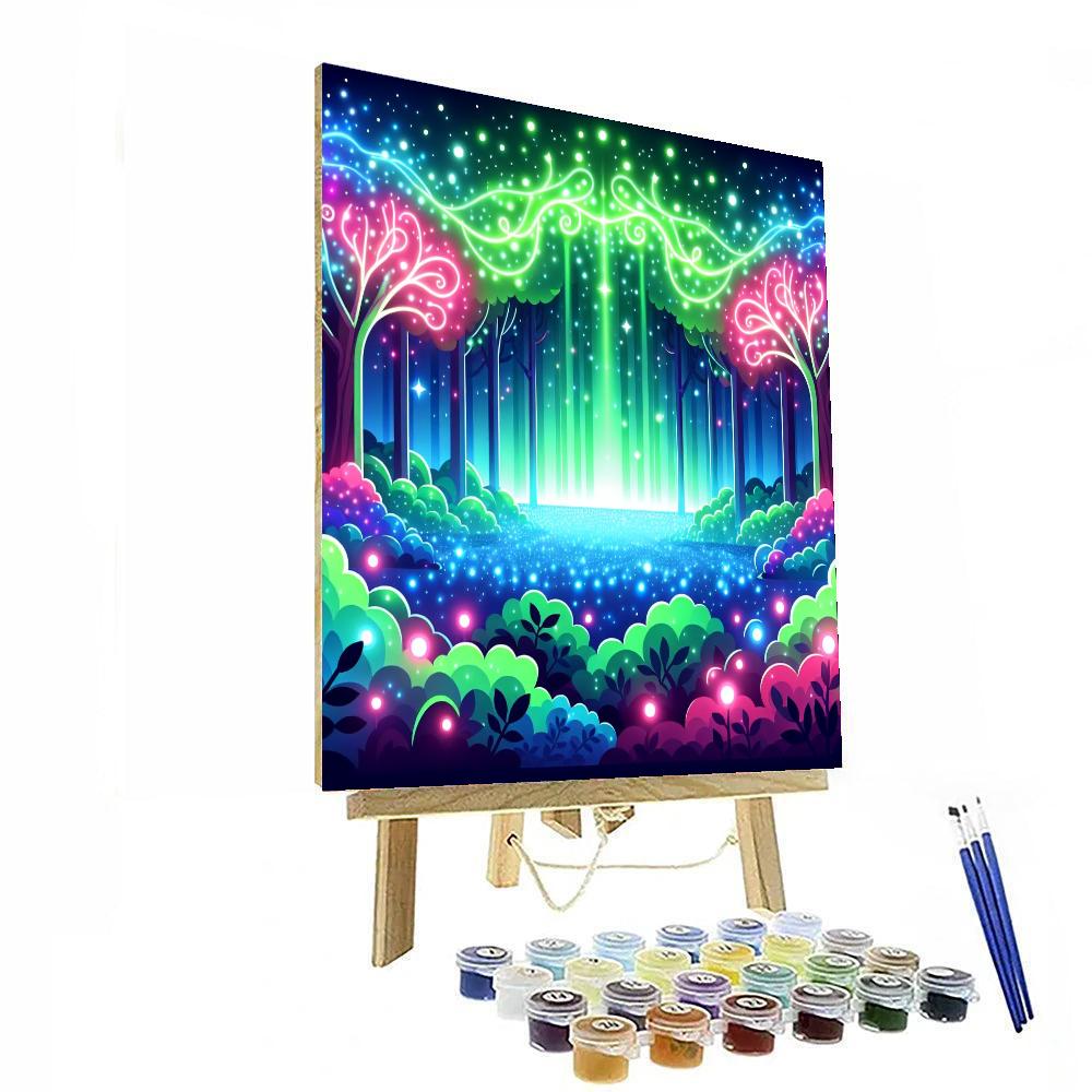 Magical Forest Light Show DIY Paint By Numbers