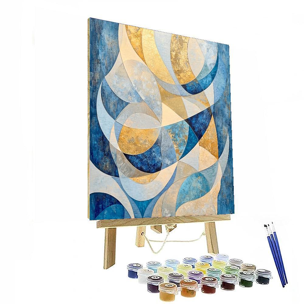 Gustav Klimt Inspired Serene Flow  Paint By Numbers Art