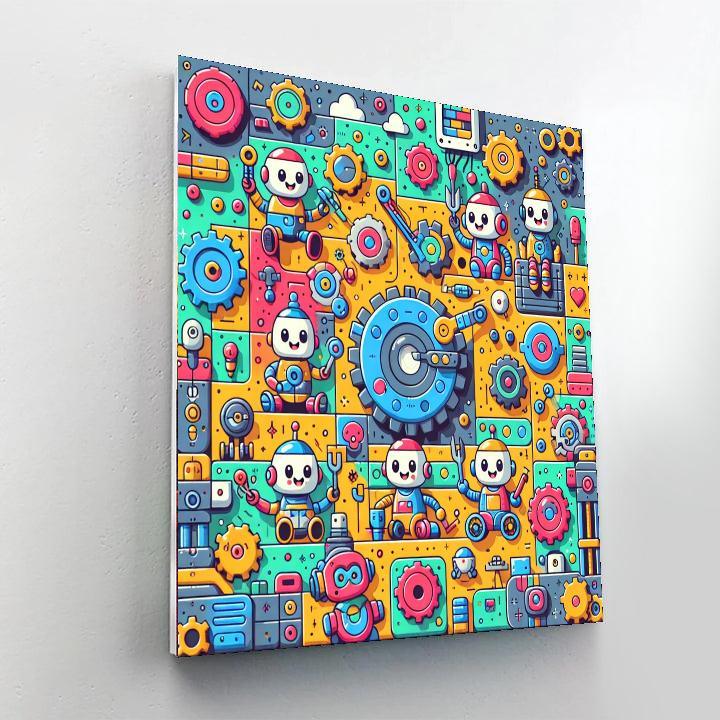 Robotic Friends Painting Number Kit