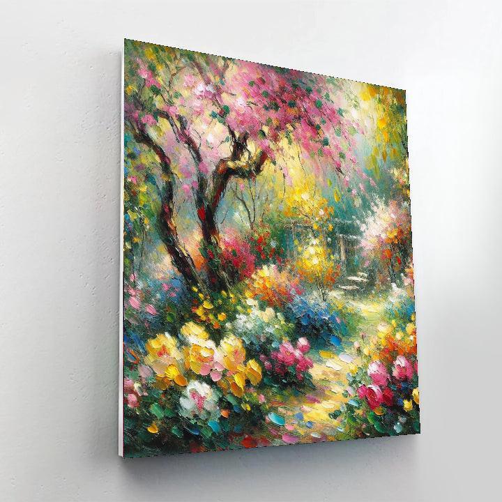 Impressionist Spring Garden Painting Number Kit