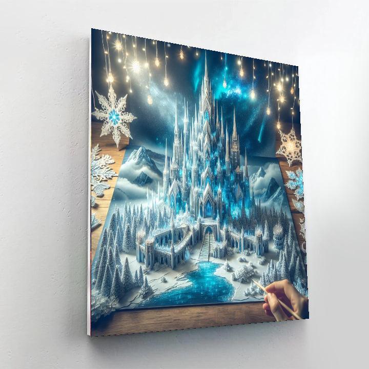 Ethereal Ice Castle Realm Painting Number Kit