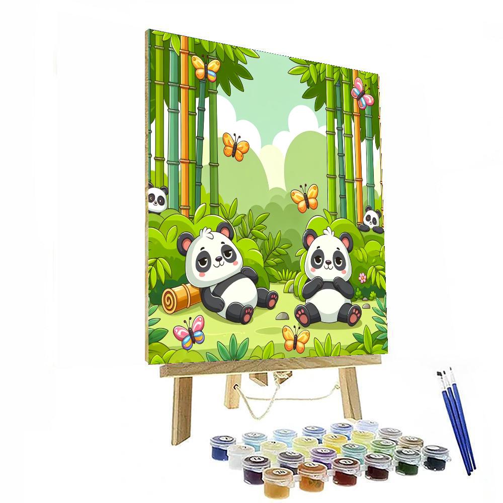 Gentle Giant Panda Oasis Paint By Numbers