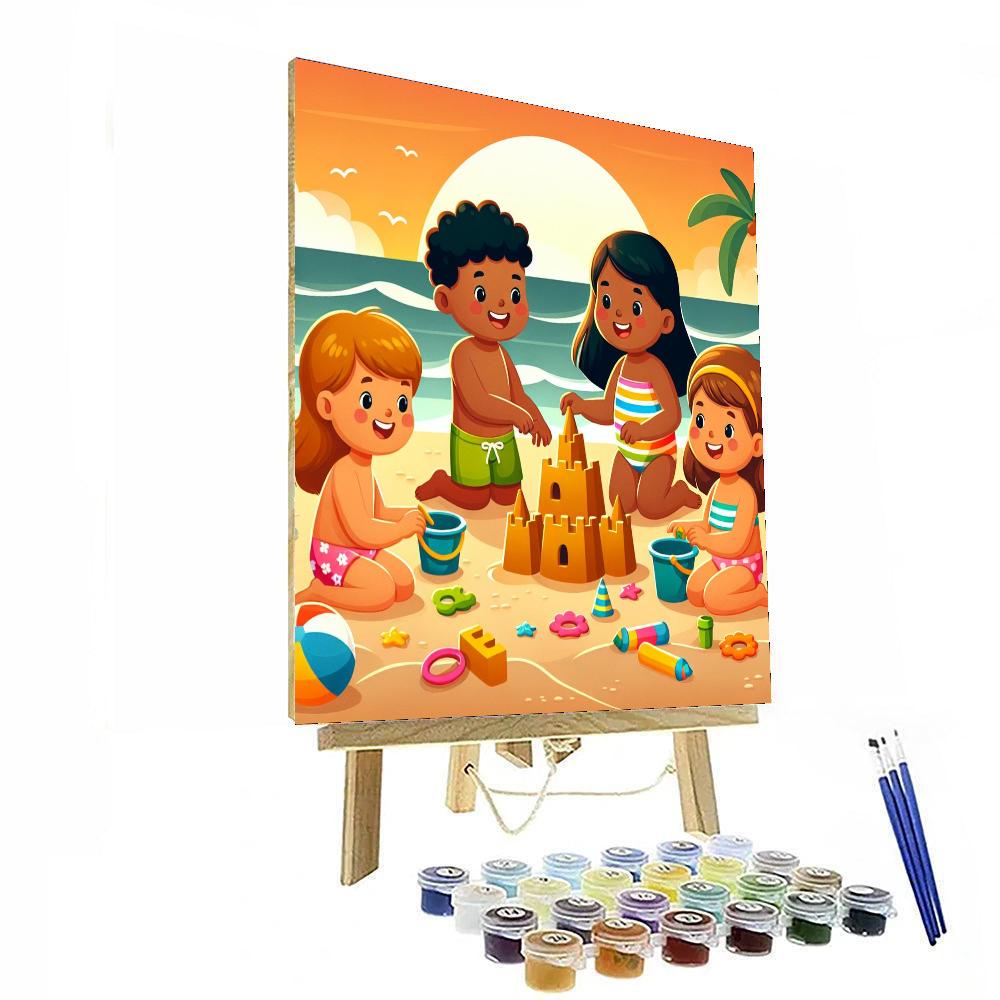 Sunset Beach Fun Paint By Number