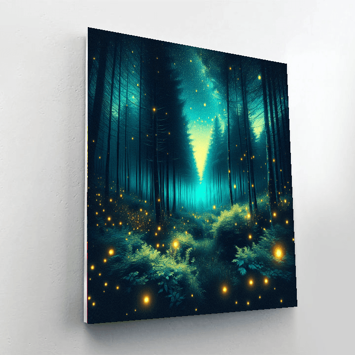 Mystical Forest Night Number Painting