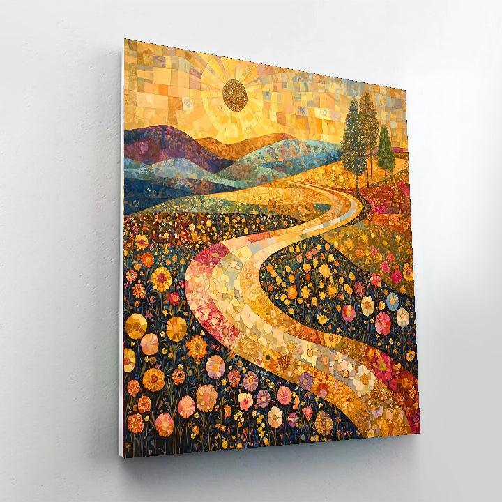 Gustav Klimt Inspired Golden Horizons  Paint By Numbers Kits