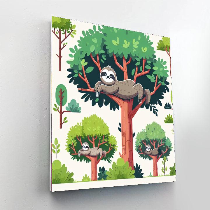 Snuggle Squad Sloths Numbered Painting Kits