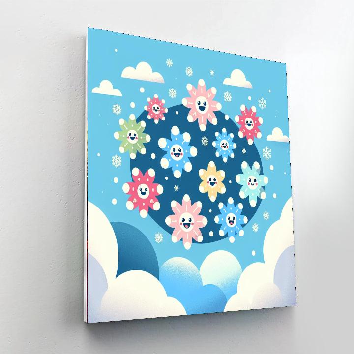 Snowflake Symphony Numbered Painting Kits