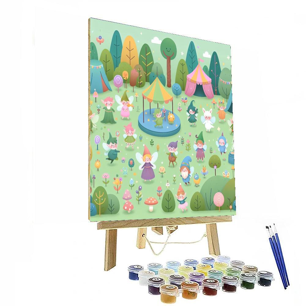 Fantasy Forest Fair Number Painting