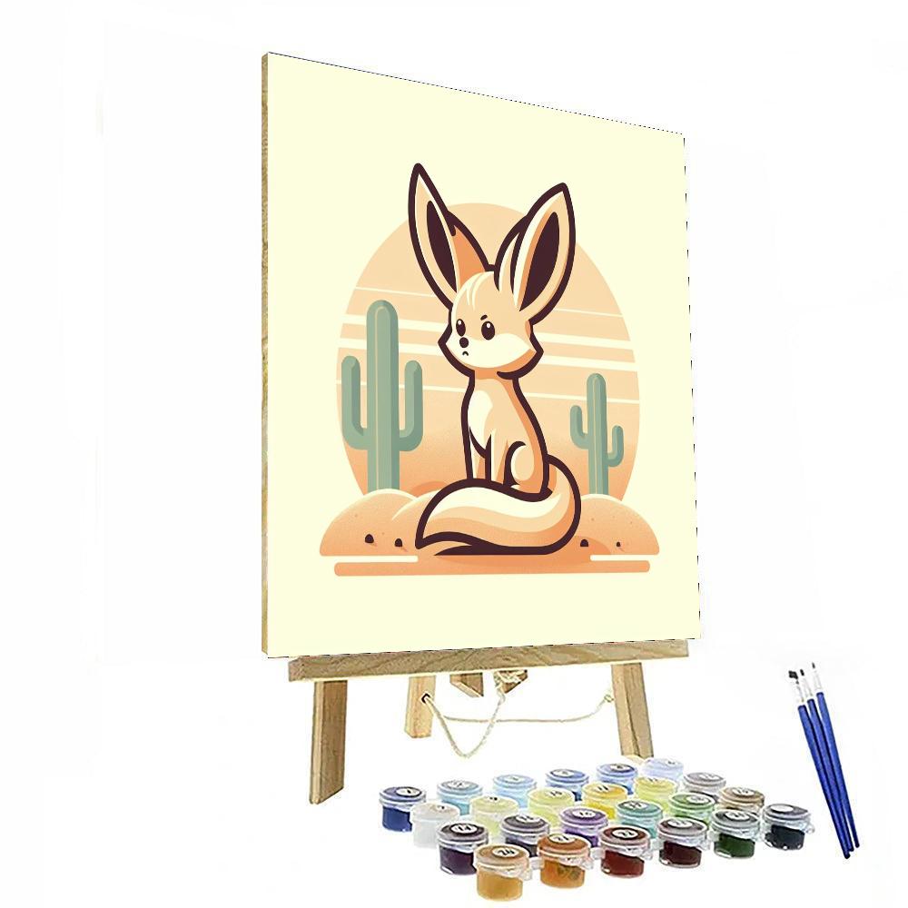 Fluffy Fennec Fox Paint By Numbers Art
