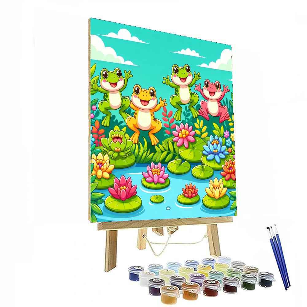 Hoppy Frog Festival Paint By Color