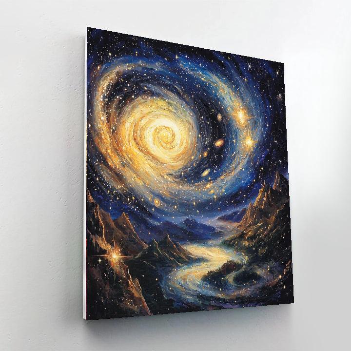 Leonardo Da Vinci Inspired Celestial Dreams Unveiled  Painting Number Kit