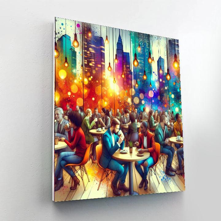 Chic Urban Cafe Painting Number Kit
