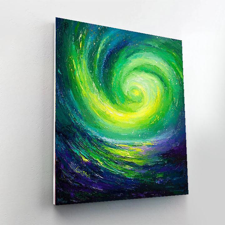 Georges Seurat Inspired Dreamy Aurora  Paint By Numbers Art