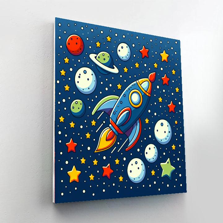 Spaceship Dream Quest Painting By Numbers Kit