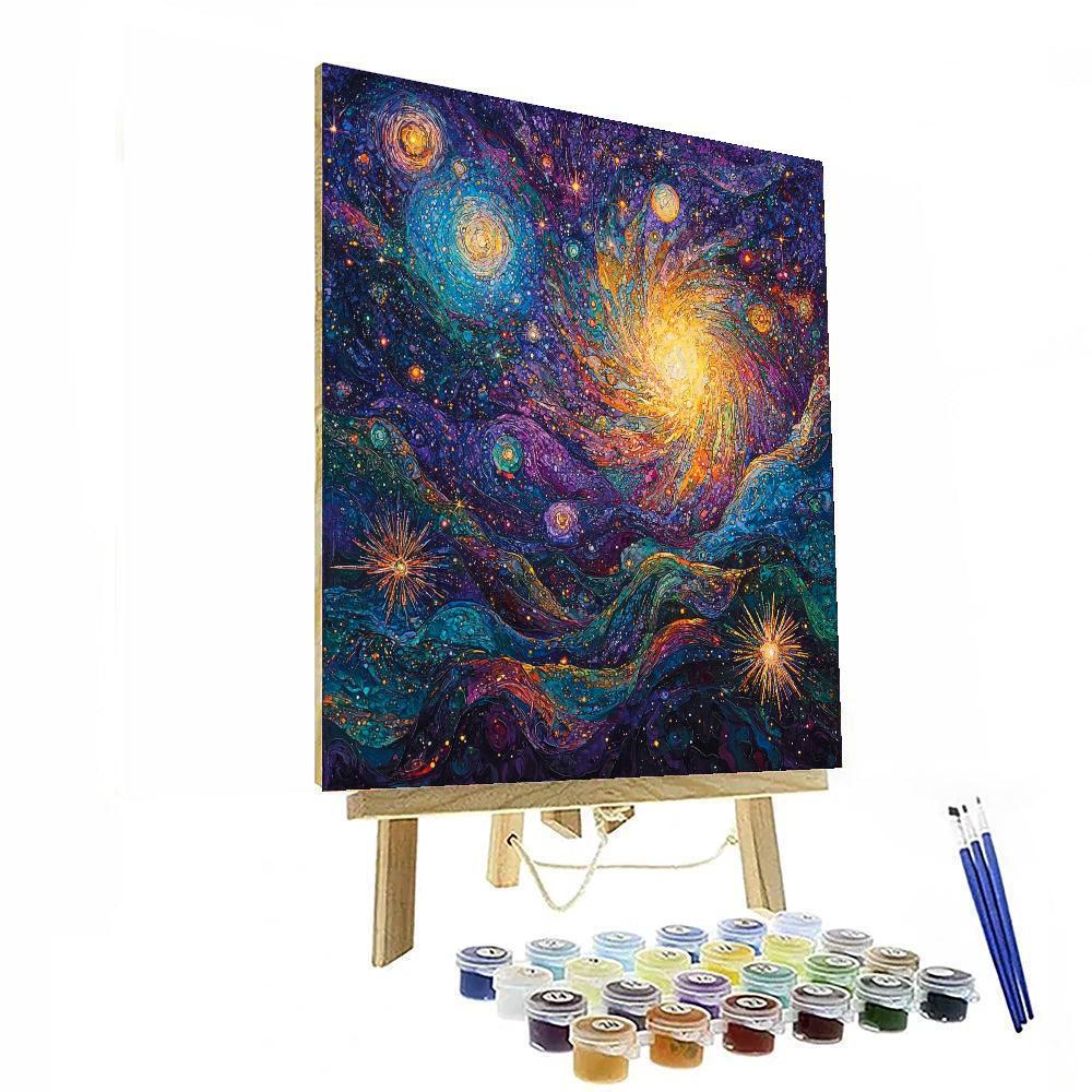 Alphonse Mucha Inspired Whisper Of The Cosmos  Painting Number Kit