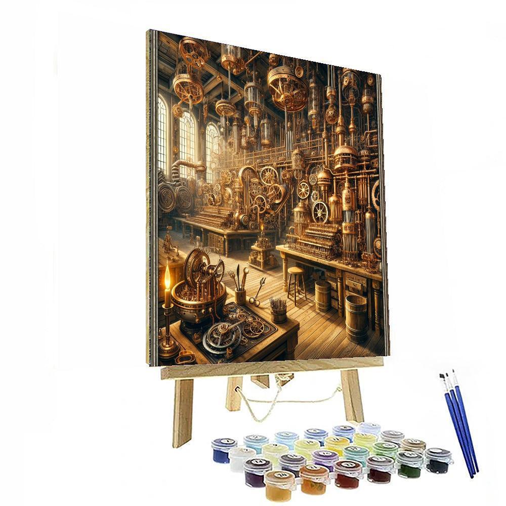 Steampunk Inventor's Workshop Painting By Numbers Kit