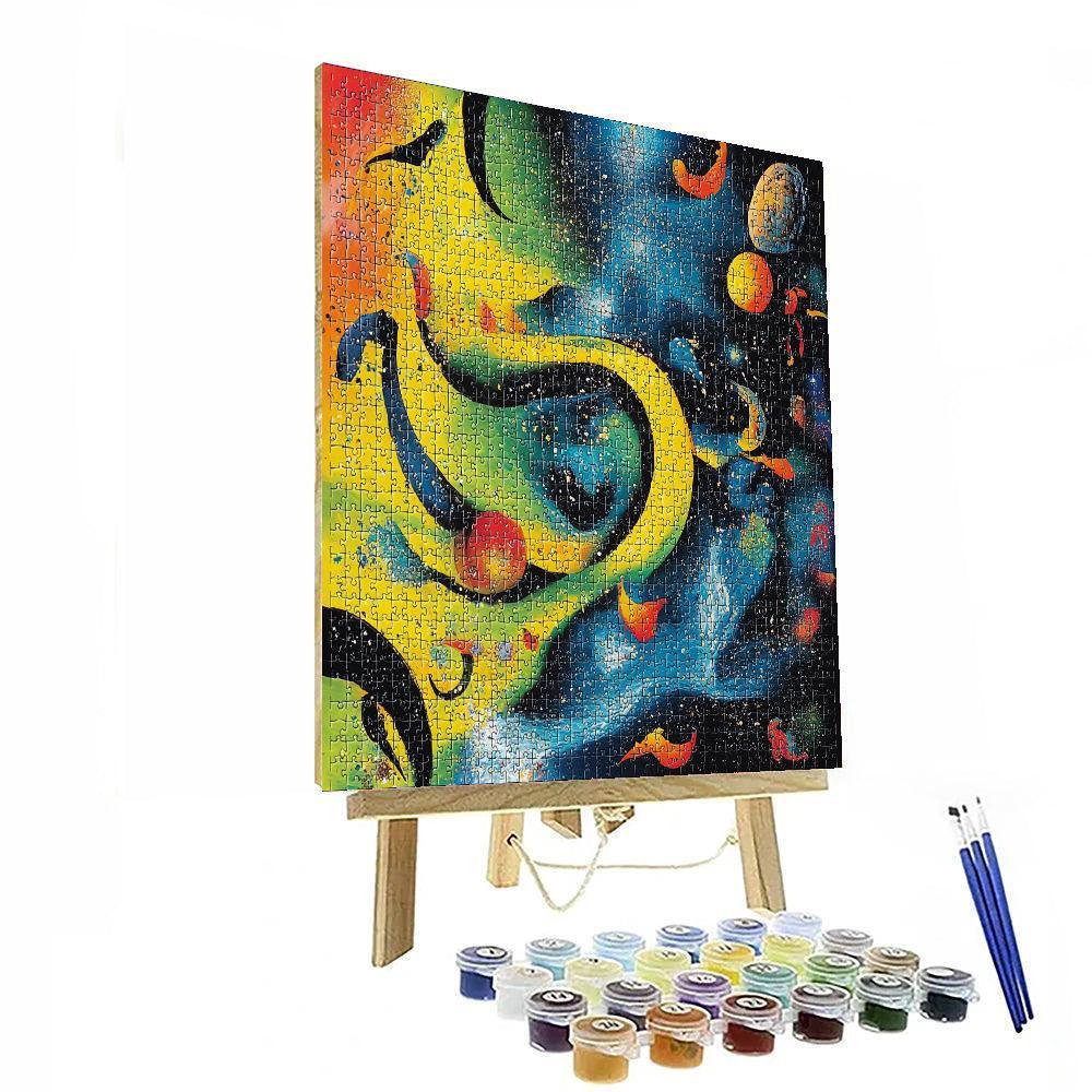 Joan Miró Inspired Abstract Adventure Puzzle  Paint By Color