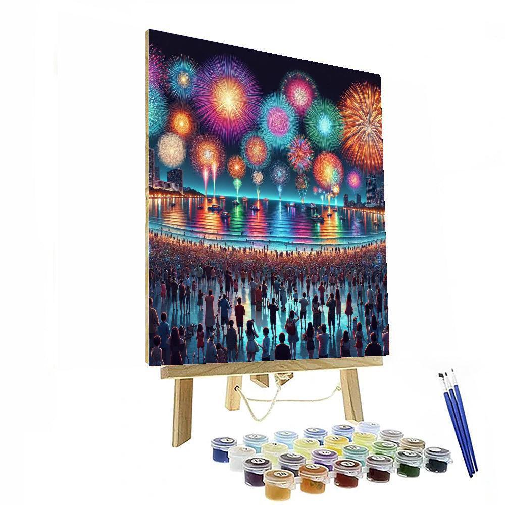 Pattaya International Fireworks Festival - Pattaya Painting By Numbers Kit