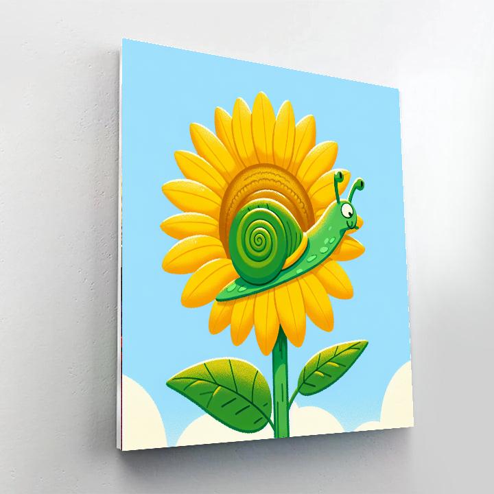Sunny Sunflower Snail Paint By Number